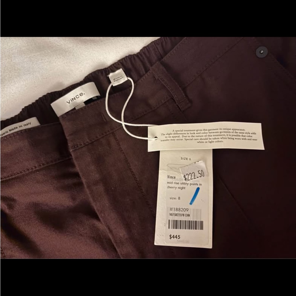 Vince Men's Deep Burgundy Chinos
